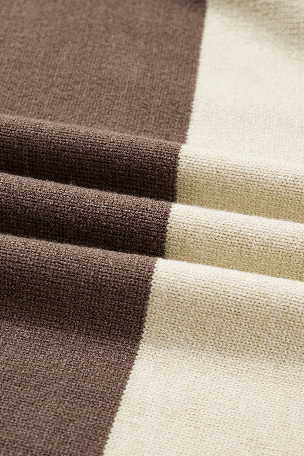 Black Colorblock Crew Neck Drop Shoulder Sweater - Roses