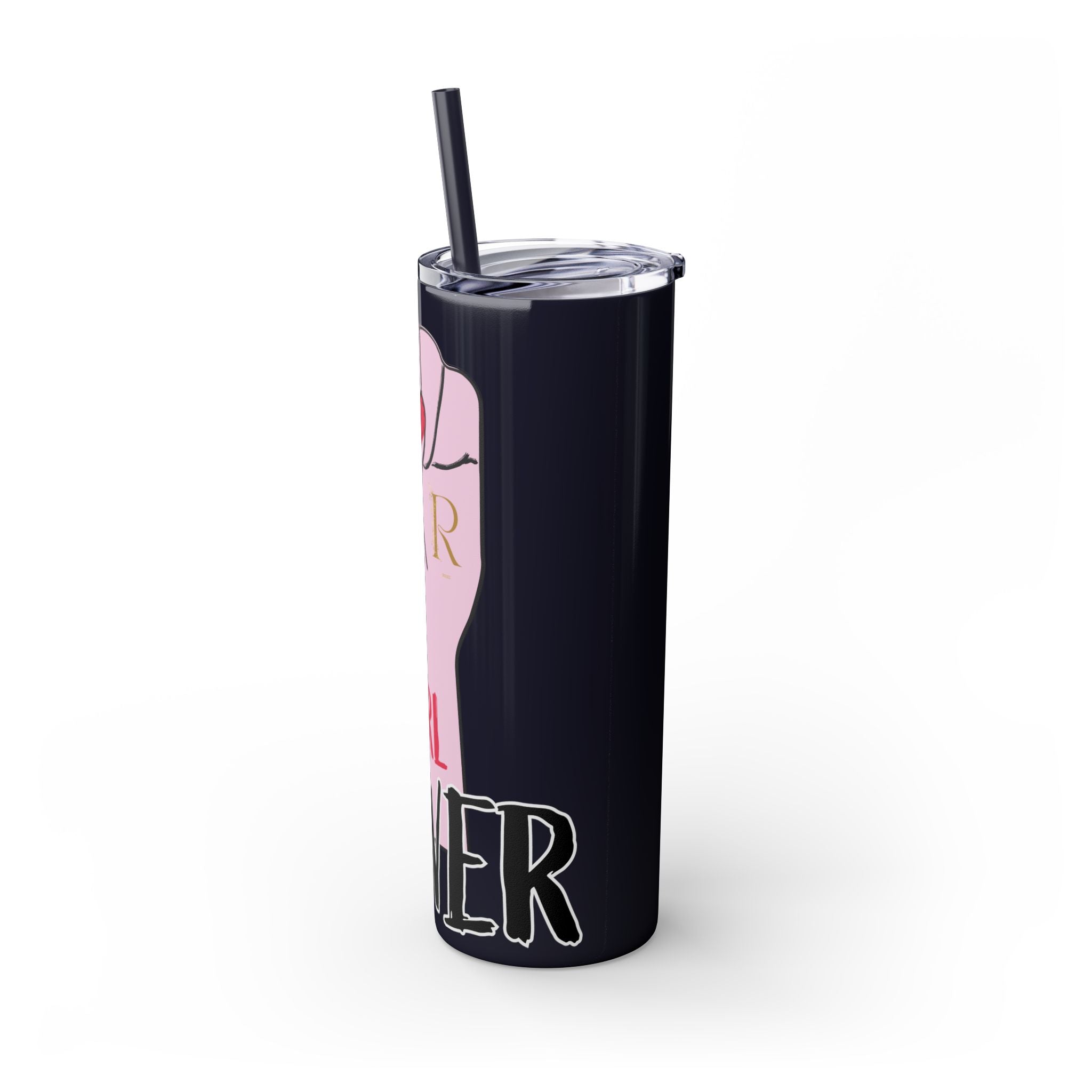 Empowered Girl Power Skinny Tumbler with Straw, 20oz
