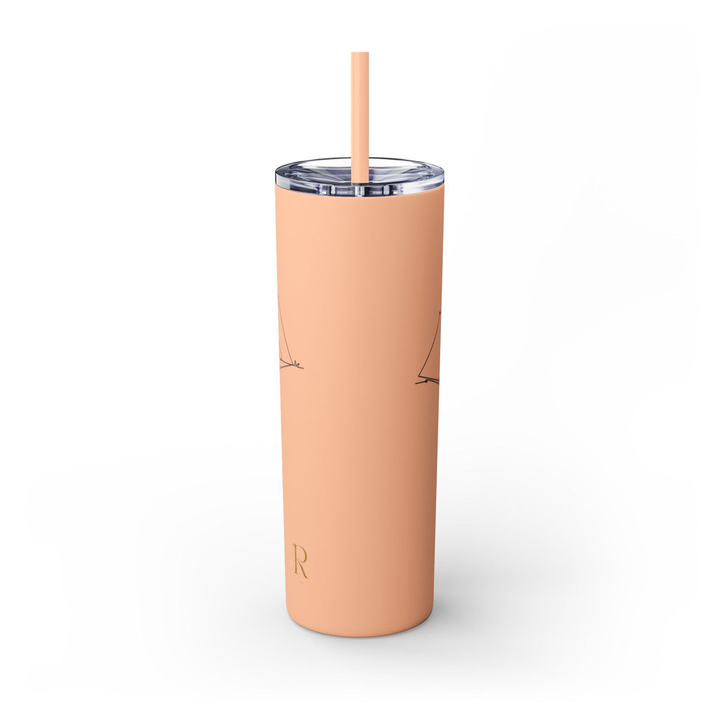 Camping Skinny Tumbler with Straw - 20oz Adventure Travel Mug for Outdoor Lovers