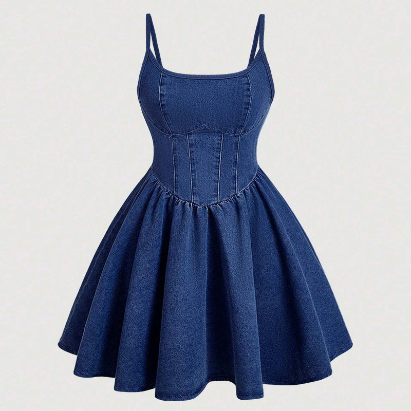 Women Clothing Sweet Spaghetti Strap Dress Casual Cute Dress Source - Roses