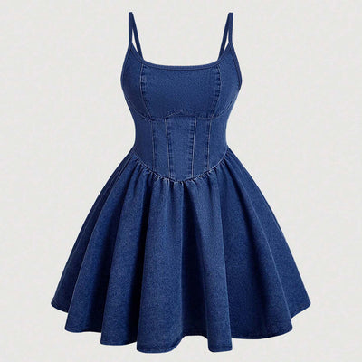 Women Clothing Sweet Spaghetti Strap Dress Casual Cute Dress Source - Roses