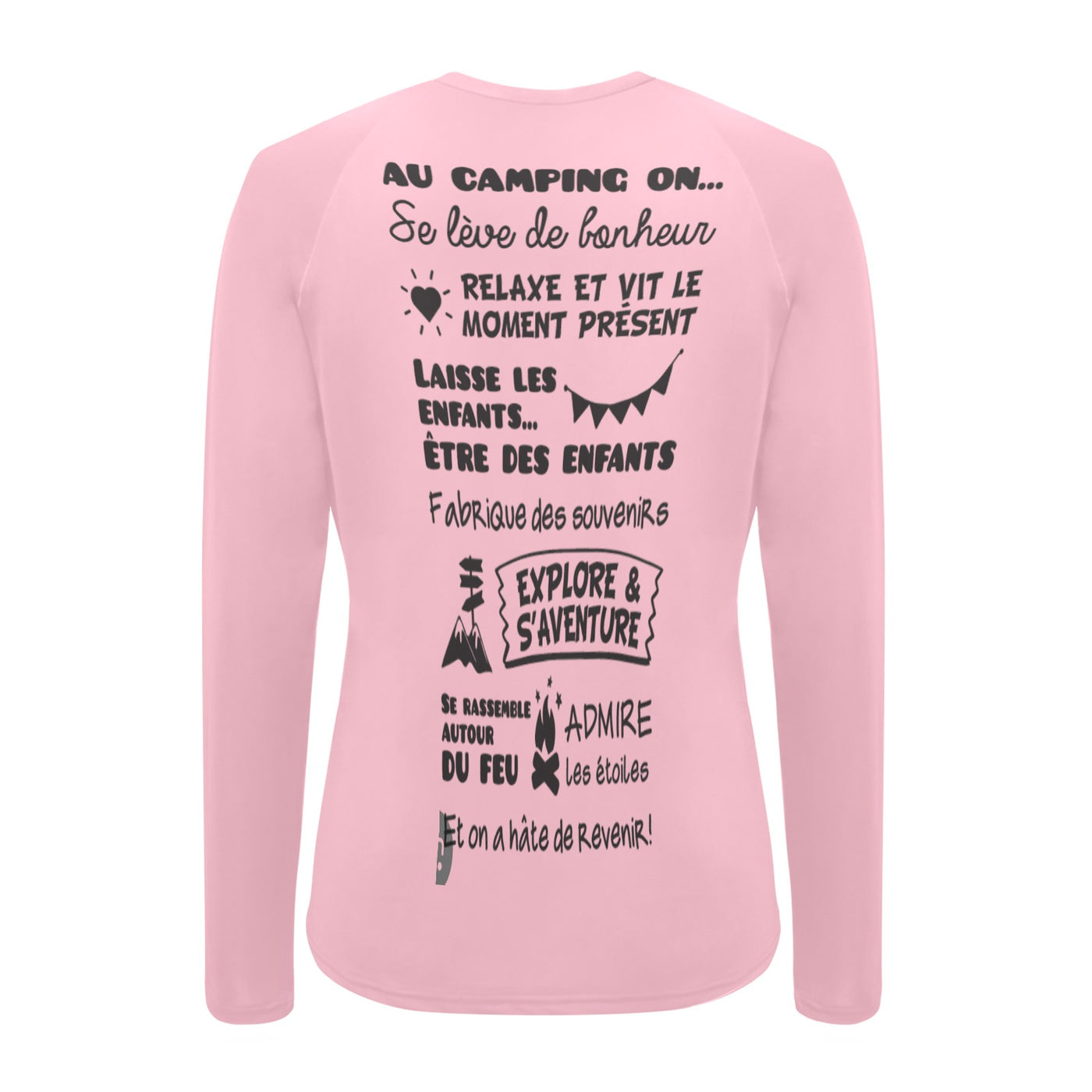chandail UV camping 4 femme - Roses