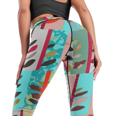 legging pour femme de yoga - Roses