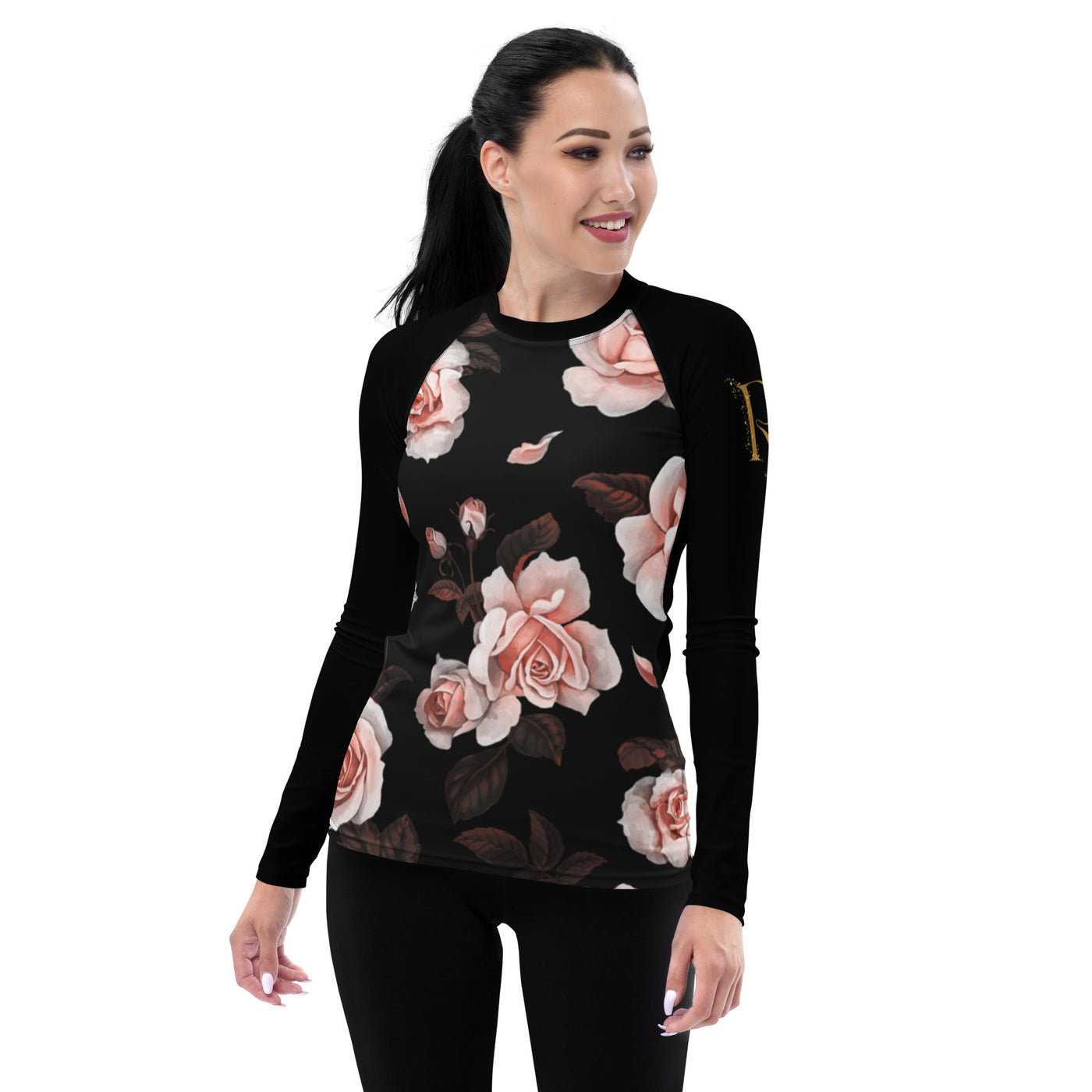 T-shirt de Compression pour Femme - Roses