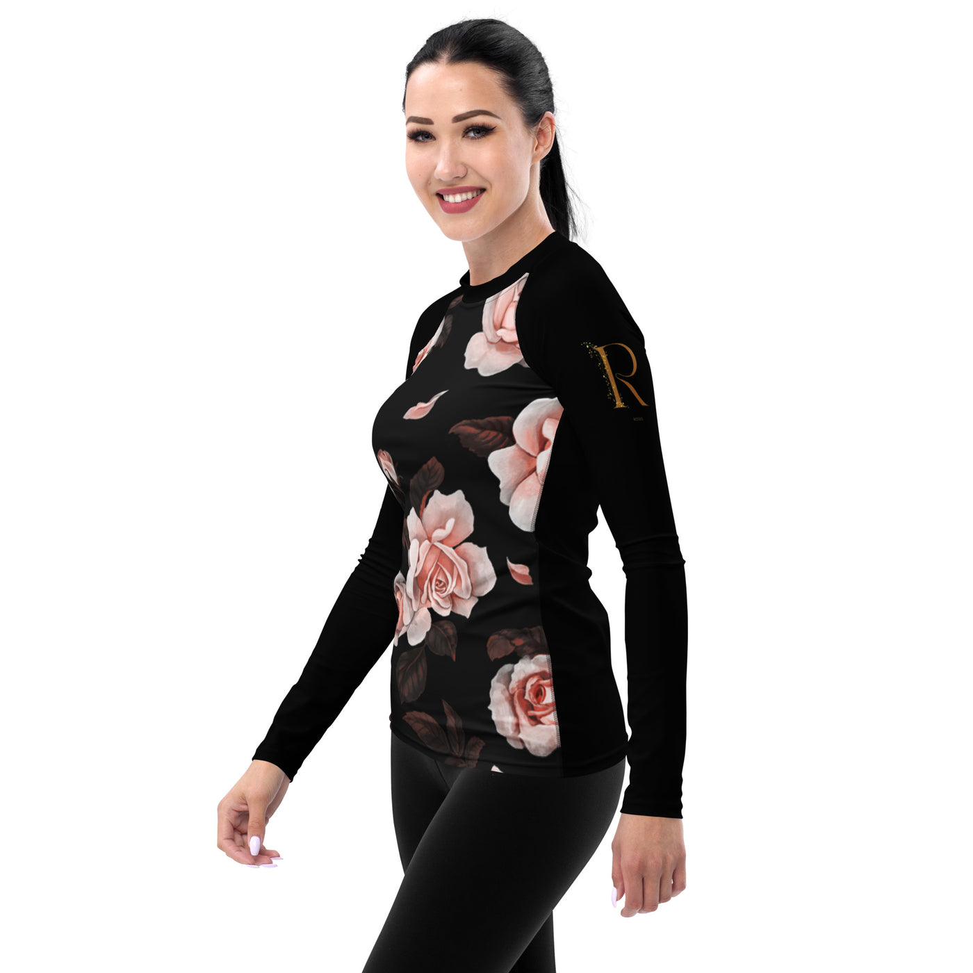 T-shirt de Compression pour Femme - Roses