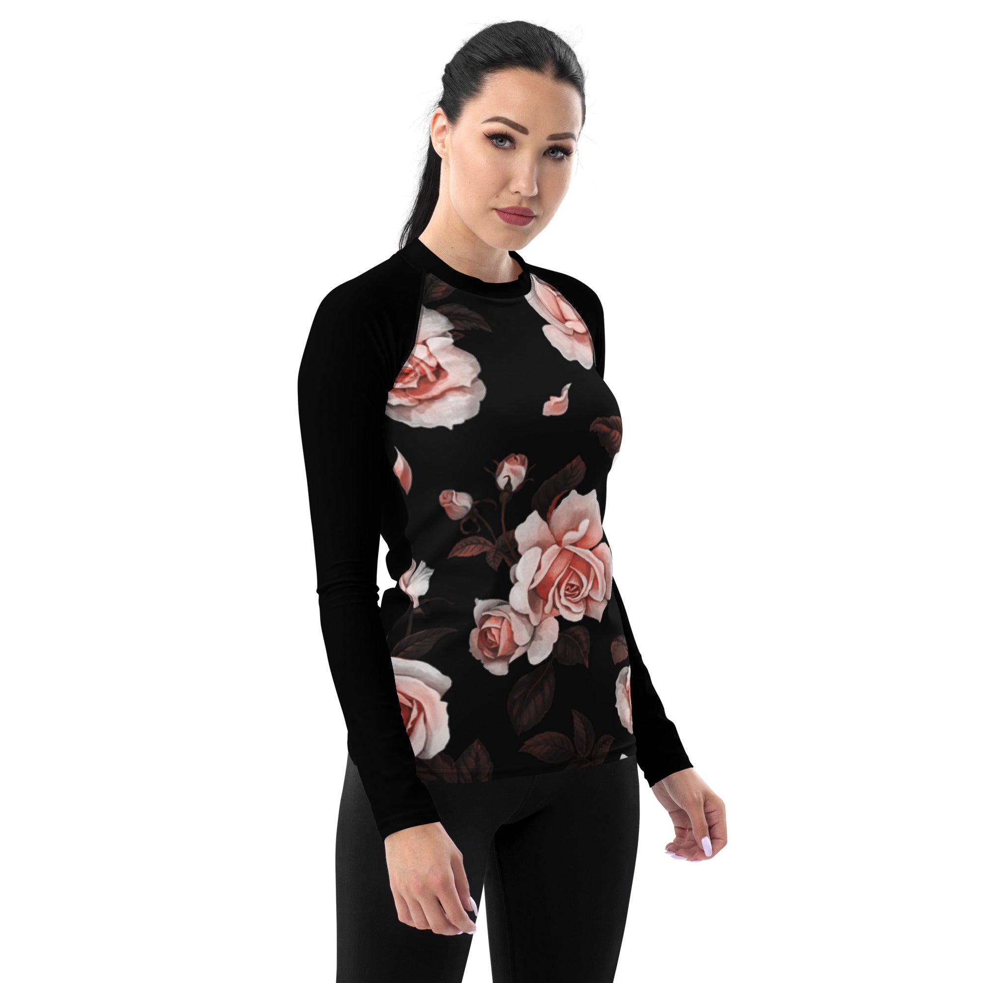 T-shirt de Compression pour Femme - Roses