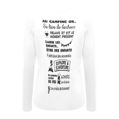 chandail uv camping 4 femme - Roses