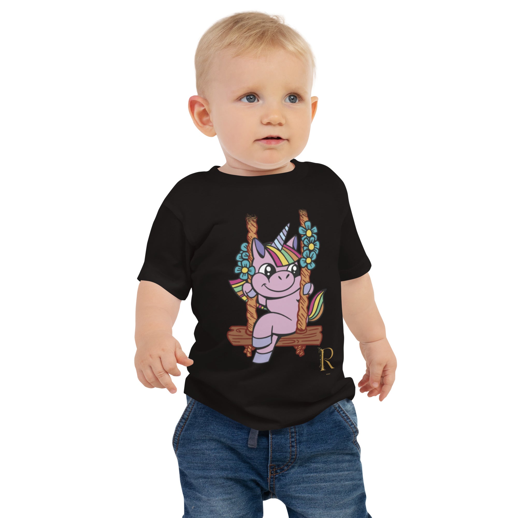 T-shirt à Manches Courtes en Jersey pour Bébé - Roses