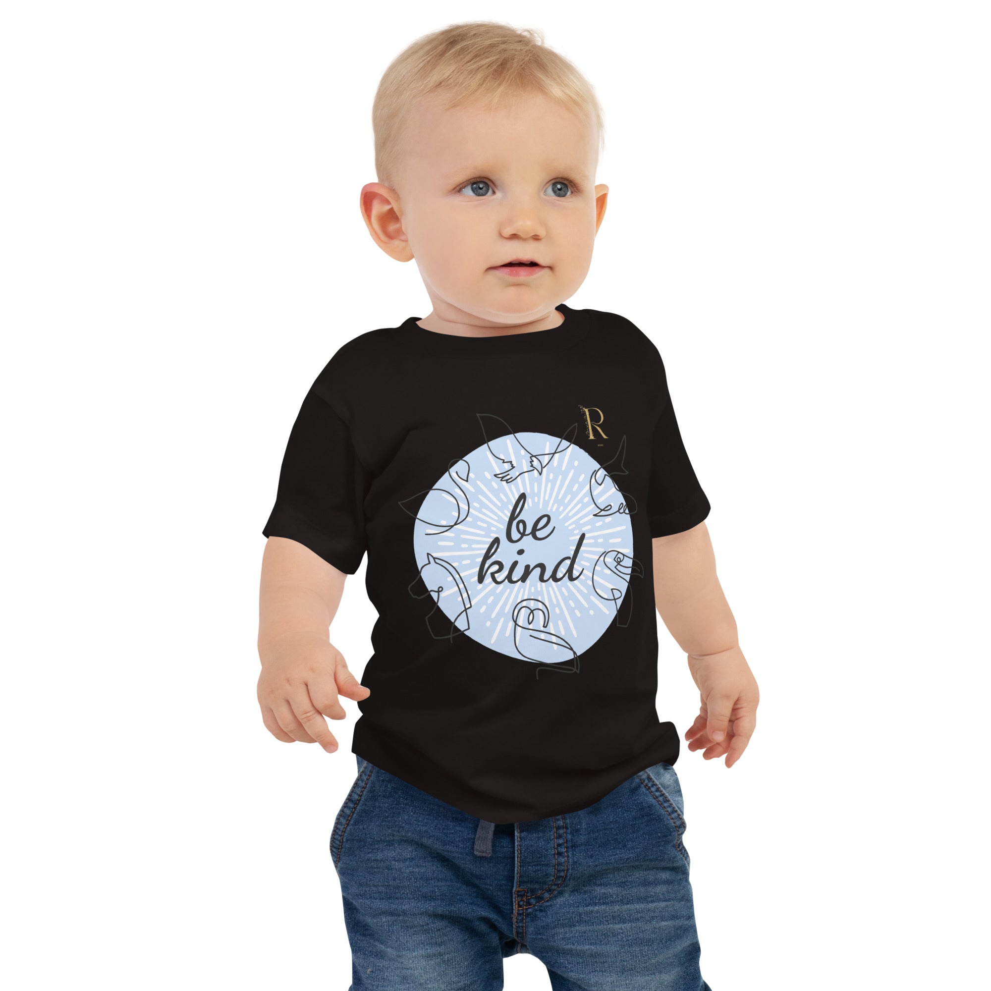 T-shirt à Manches Courtes en Jersey pour Bébé - Roses