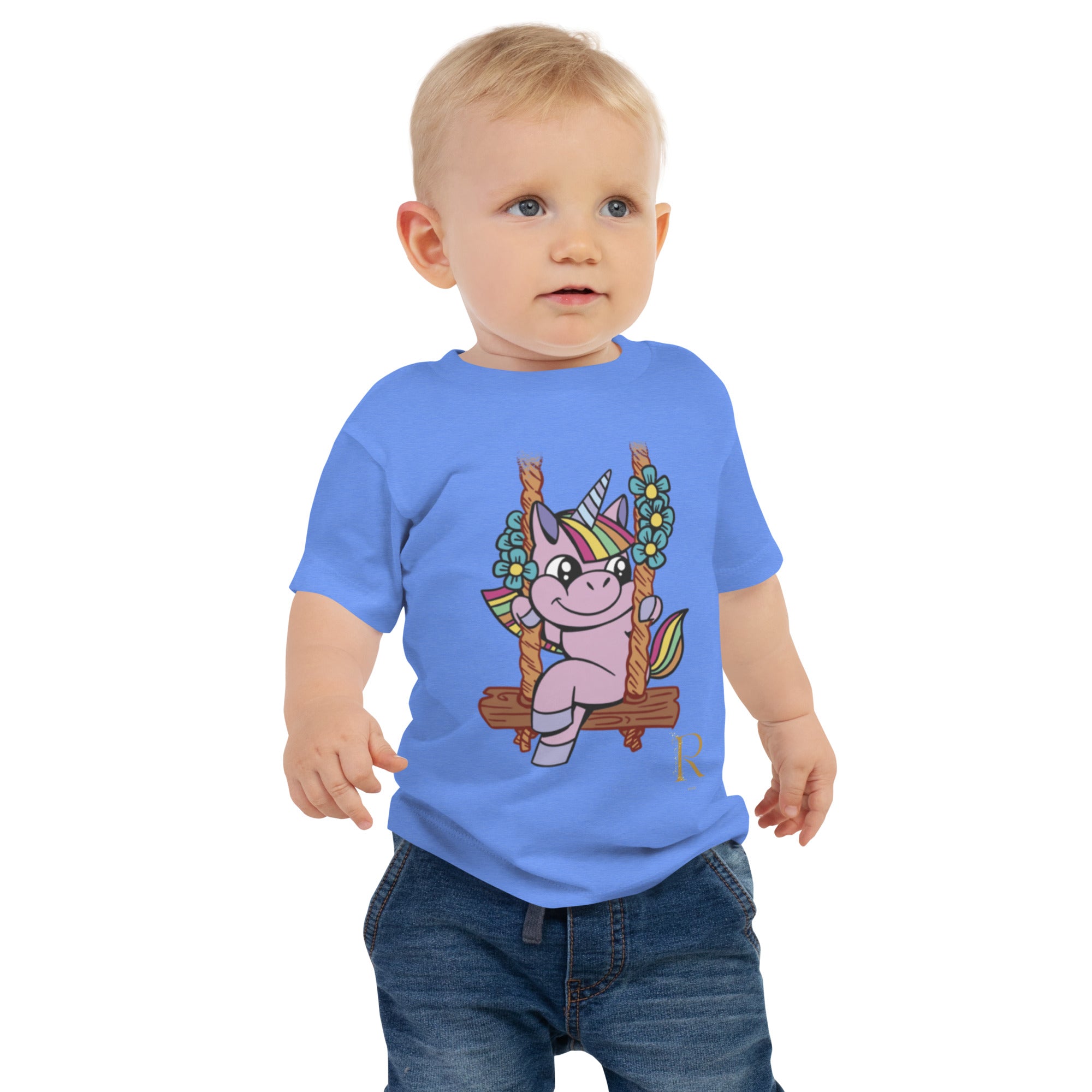 T-shirt à Manches Courtes en Jersey pour Bébé - Roses
