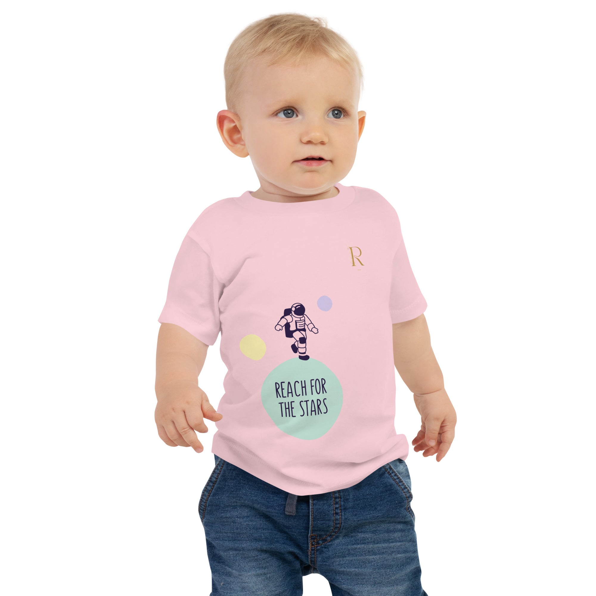 T-shirt à Manches Courtes en Jersey pour Bébé - Roses