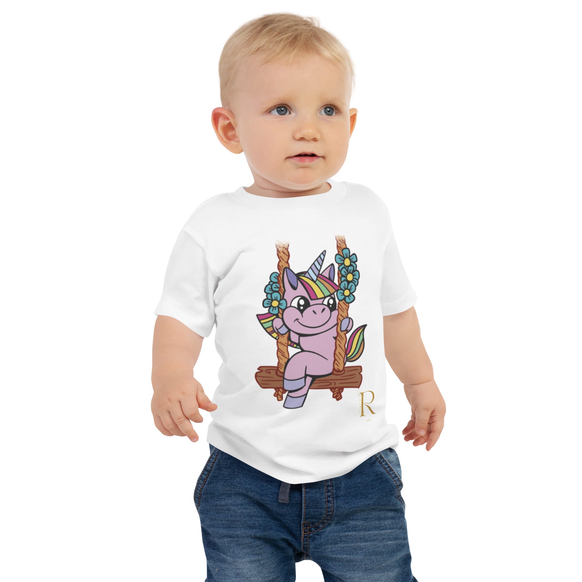 T-shirt à Manches Courtes en Jersey pour Bébé - Roses