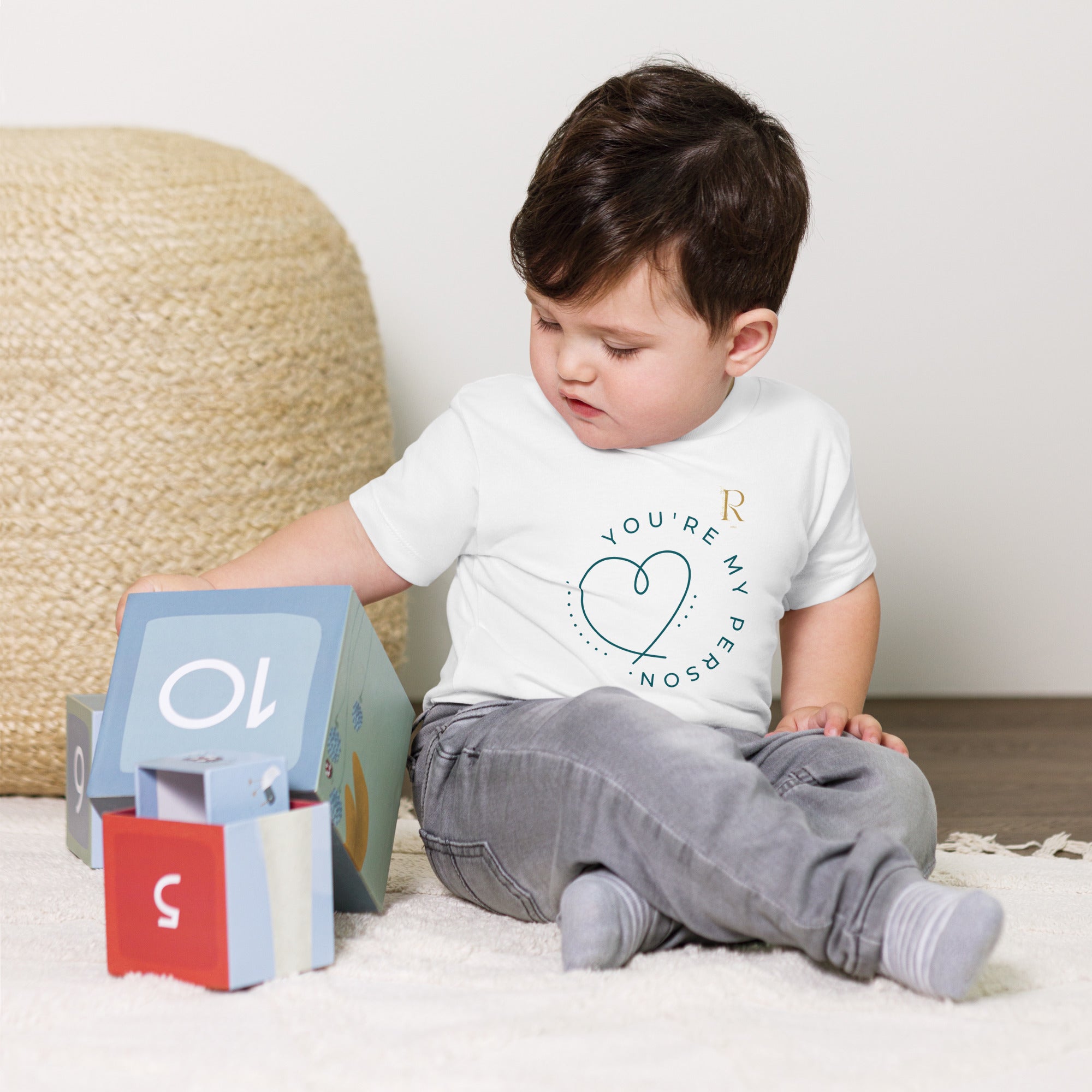 T-shirt à Manches Courtes en Jersey pour Bébé - Roses