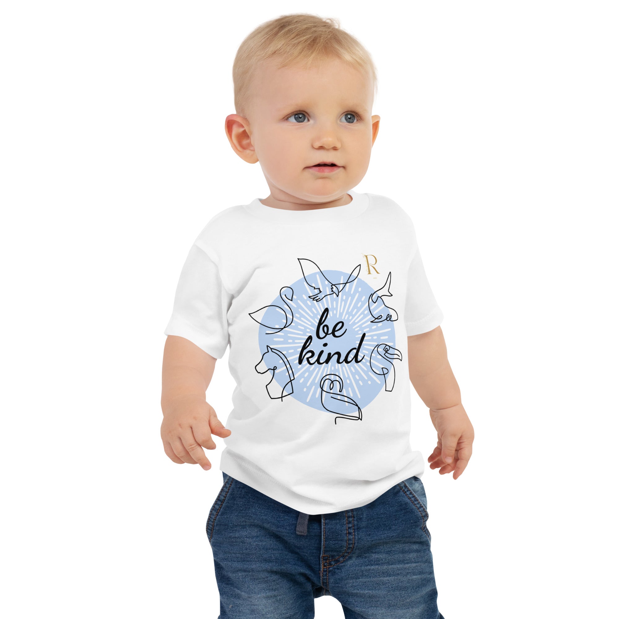 T-shirt à Manches Courtes en Jersey pour Bébé - Roses