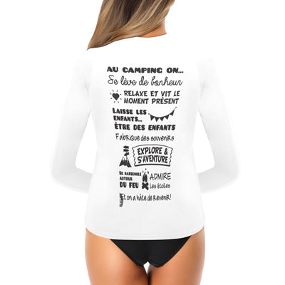 chandail uv camping 4 femme - Roses