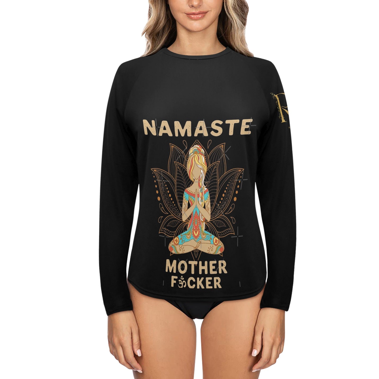 Long Sleeve Swim Shirt yoga - Roses