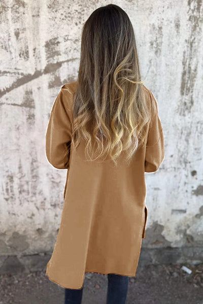 Manteau à capuche zippé décontracté