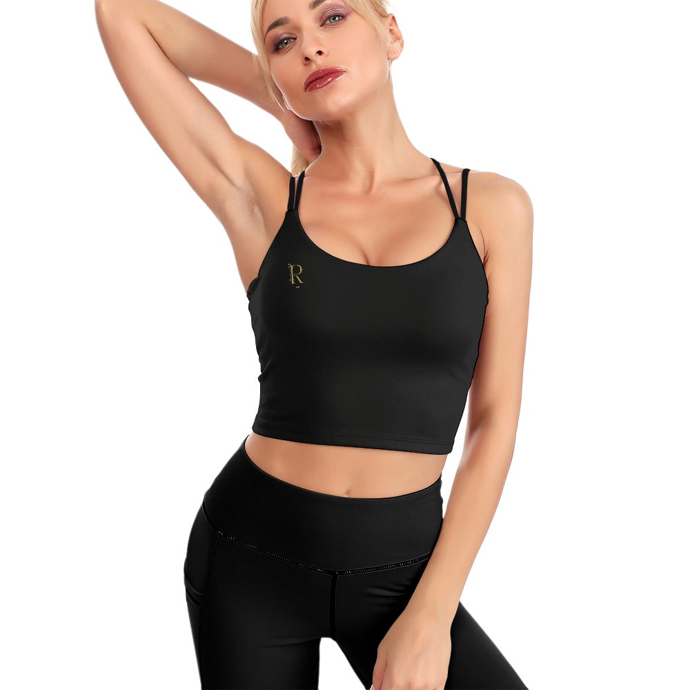 Cute Cropped Yoga Tops for Women - Roses