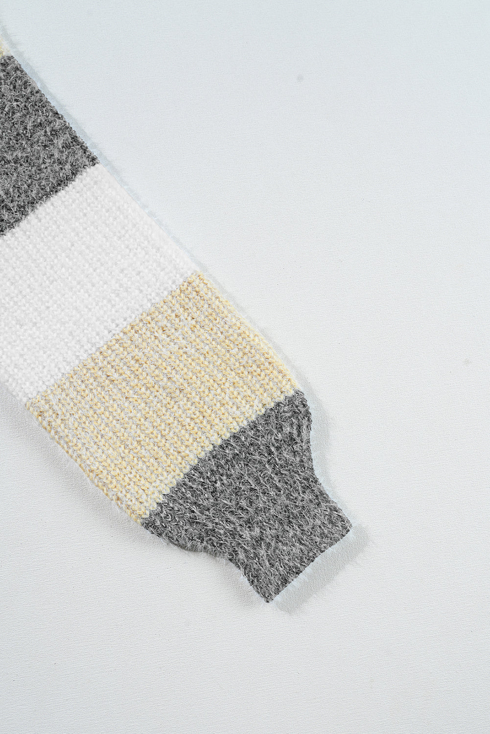 Robe pull grise à rayures