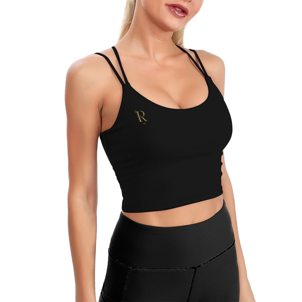 Cute Cropped Yoga Tops for Women - Roses