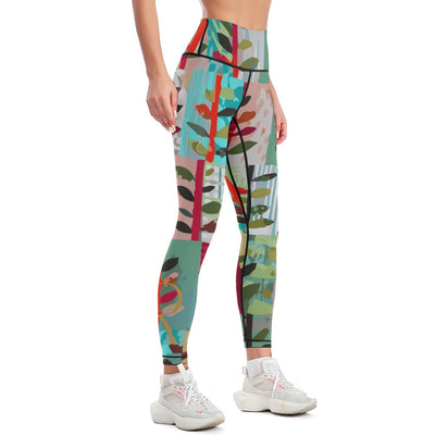 legging pour femme de yoga - Roses