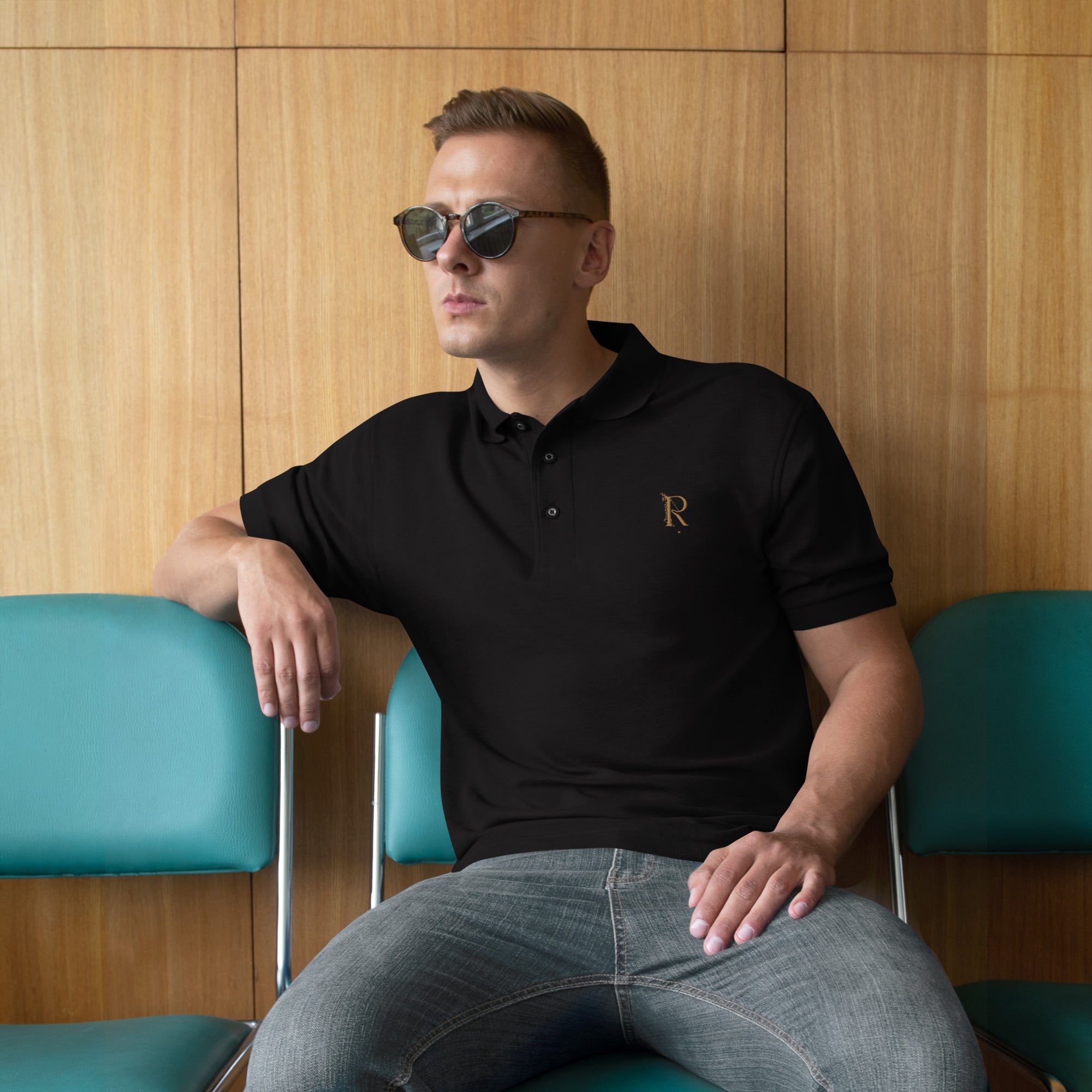Polo Brodé Homme - Roses