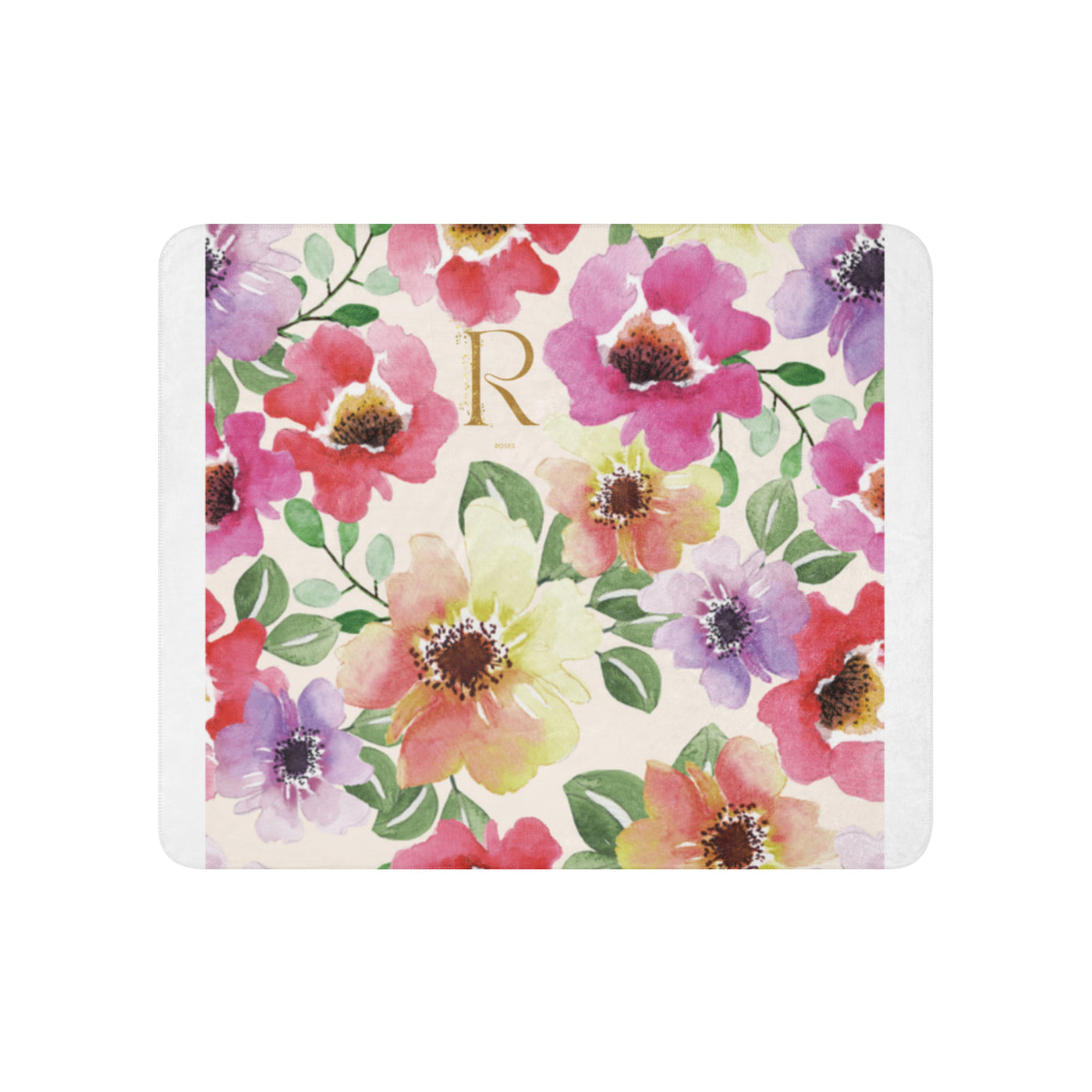 Couverture en Sherpa - Roses